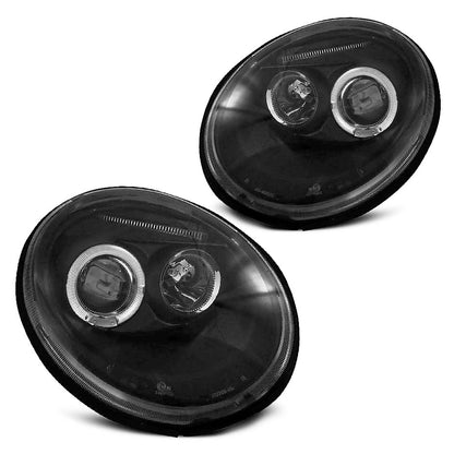 Scheinwerfer Angel Eyes Schwarz passend für VW New Beetle 10.98-05.05