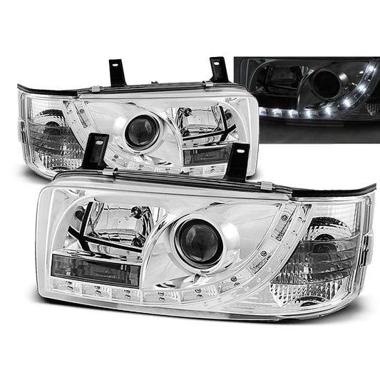 Scheinwerfer Daylight Chrom passend für VW T4 90-03.03 Transporter