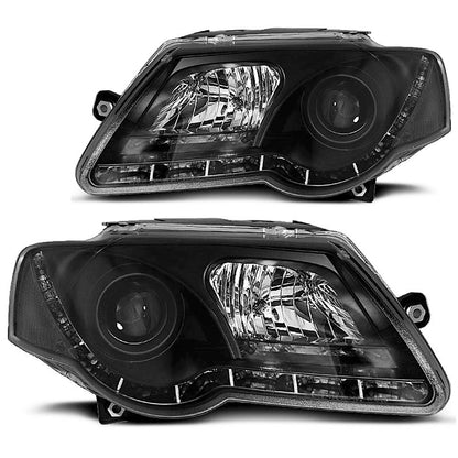 Scheinwerfer Tagfahrlicht Schwarz passend für VW PASSAT B6 3C 03.05-10
