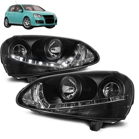 Scheinwerfer Daylight Schwarz passend für VW Golf 5 03-08