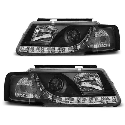 Scheinwerfer True DRL Schwarz passend für VW Passat B5 3B 11.96-08.00