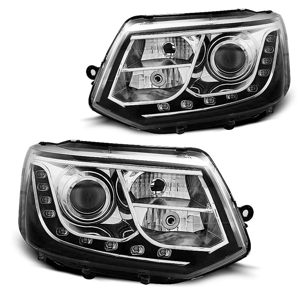 Scheinwerfer True DRL Chrom passend für VW T5 2010-2015