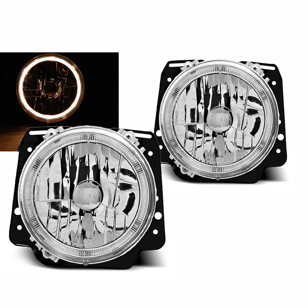 Scheinwerfer Angel Eyes Chrom passend für VW Golf II 2 08.83-08.91