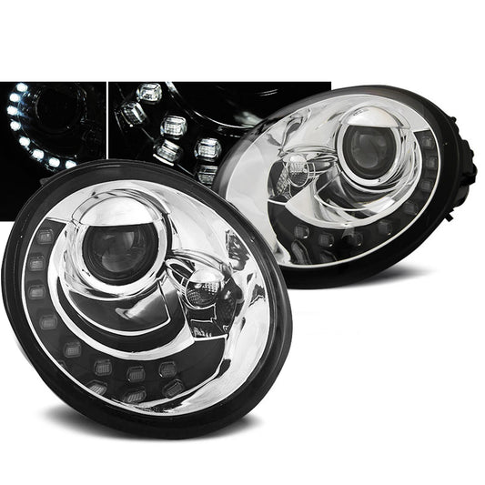 Scheinwerfer Tagfahrlicht Chrom passend für VW New Beetle 10.98-05.05