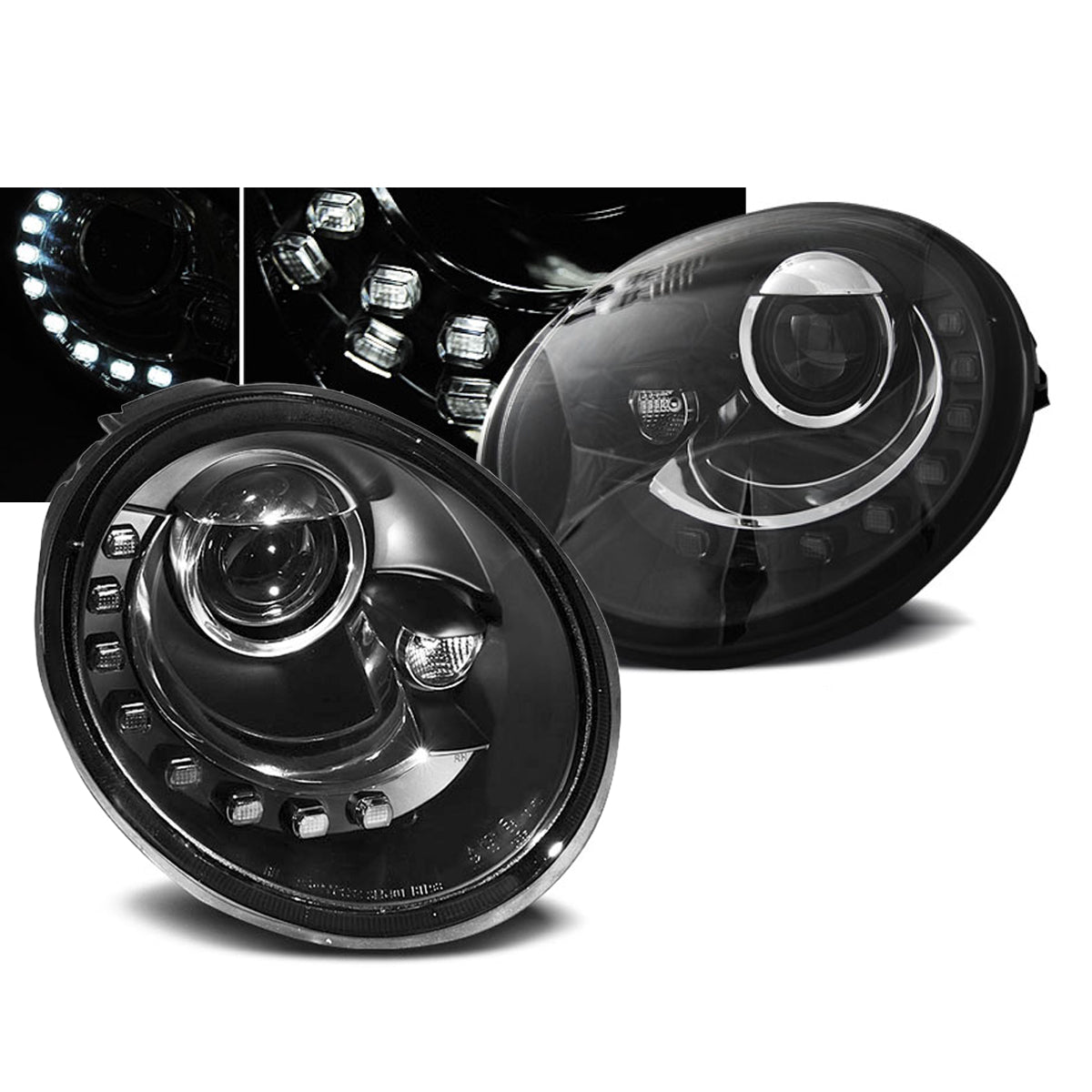 Scheinwerfer Tagfahrlicht Schwarz passend für VW New Beetle 10.98-05.05