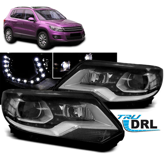 Scheinwerfer True DRL Schwarz passend für VW Tiguan 2011 - 12.2015