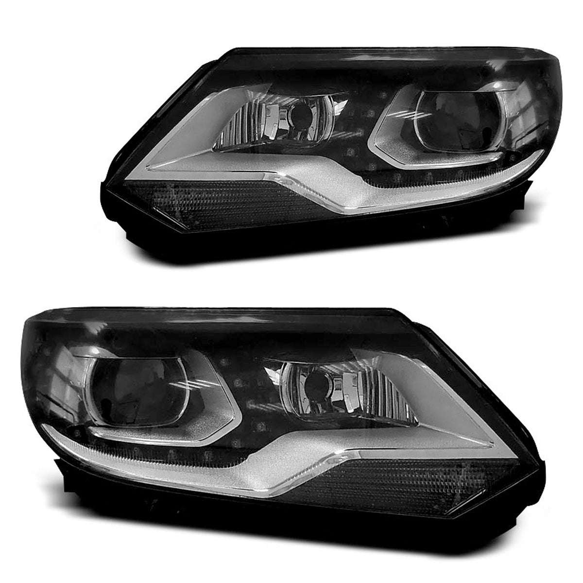 Scheinwerfer True DRL Schwarz passend für VW Tiguan 2011 - 12.2015