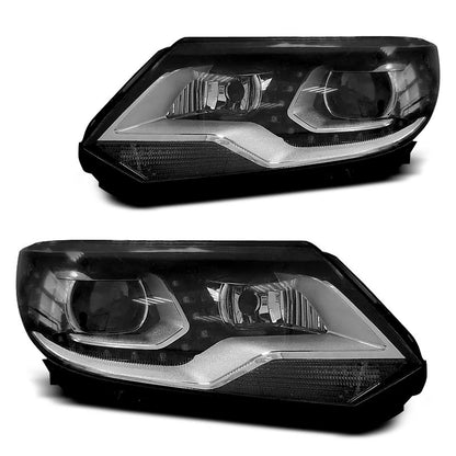 Scheinwerfer True DRL Schwarz passend für VW Tiguan 2011 - 12.2015