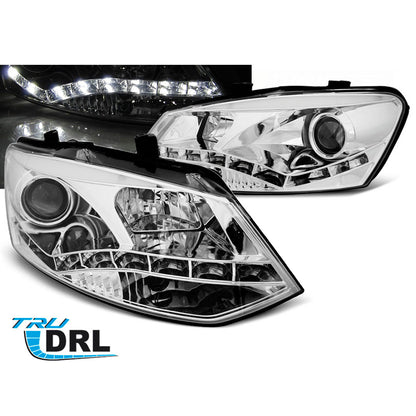 Scheinwerfer True DRL Chrom passend für VW Polo 6R 09-03.14