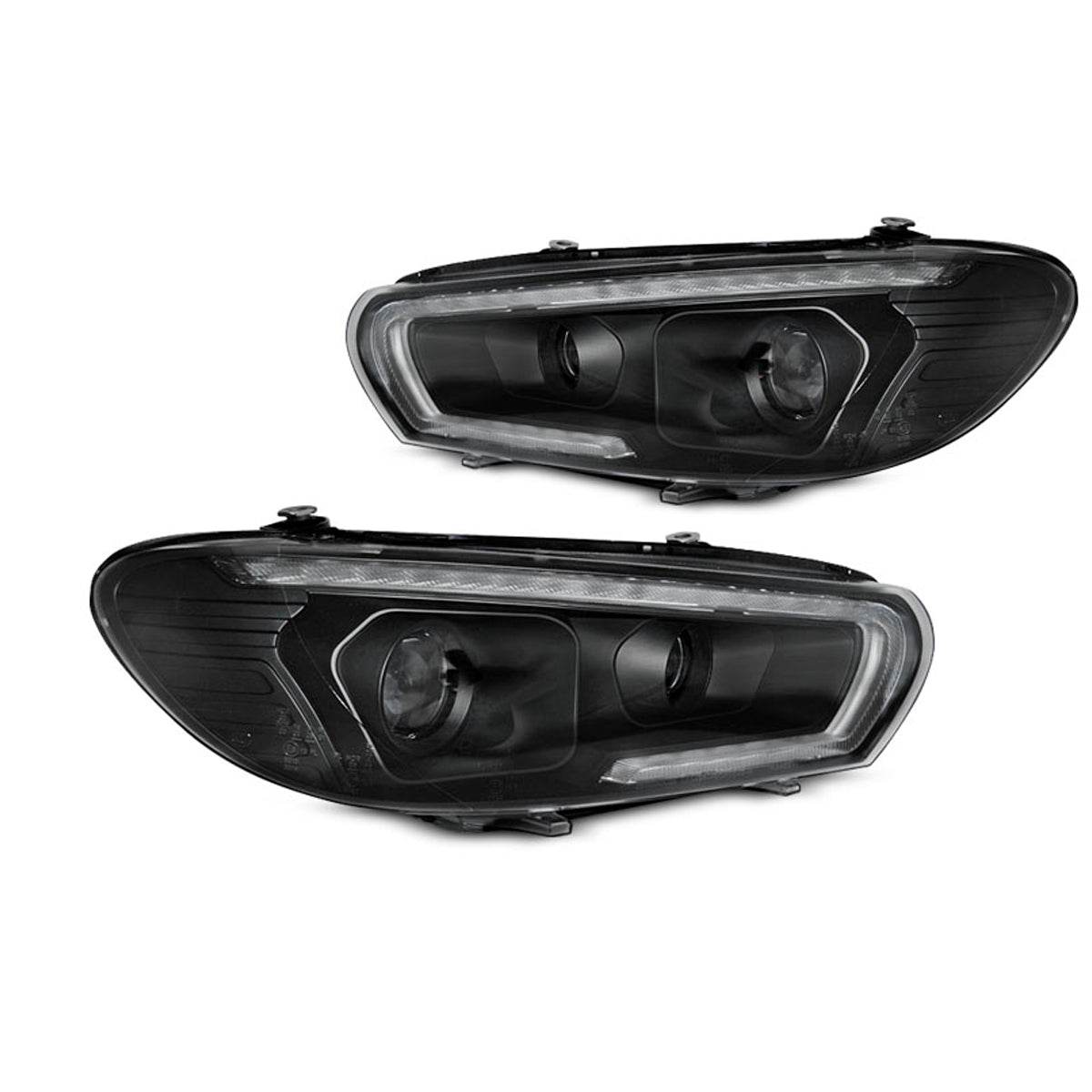 Xenon Scheinwerfer Röhren SEQ LED Schwarz passend für VW Scirocco 08-04.14