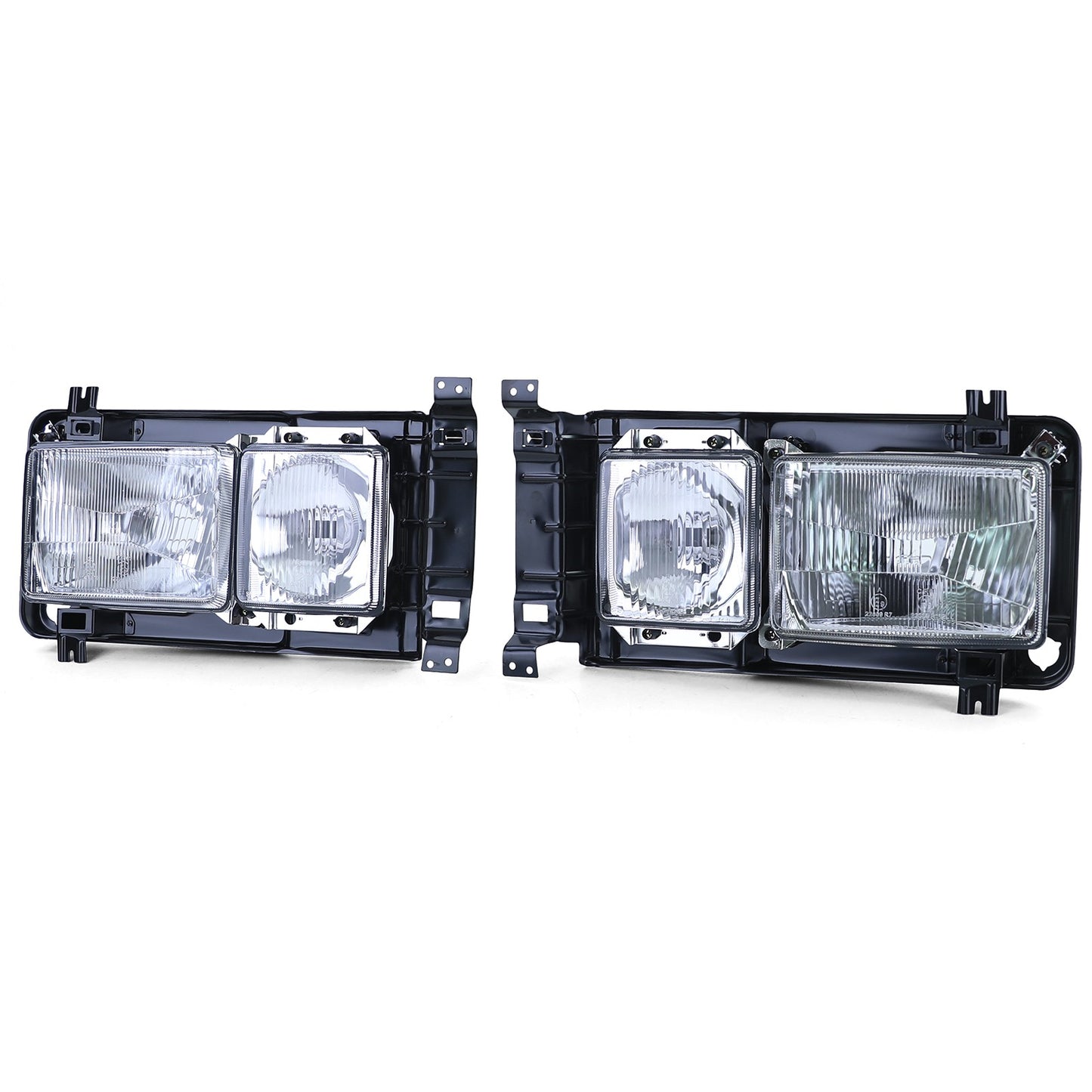 Quadratisches Scheinwerfer-Set Klarglas LHD passend für Volkswagen T3 1979-1992