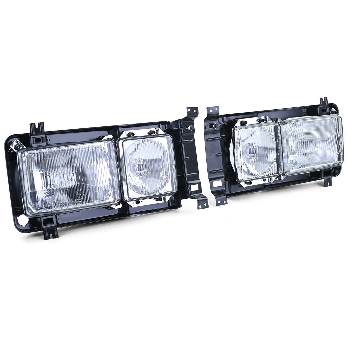 Quadratisches Scheinwerfer-Set Klarglas LHD passend für Volkswagen T3 1979-1992