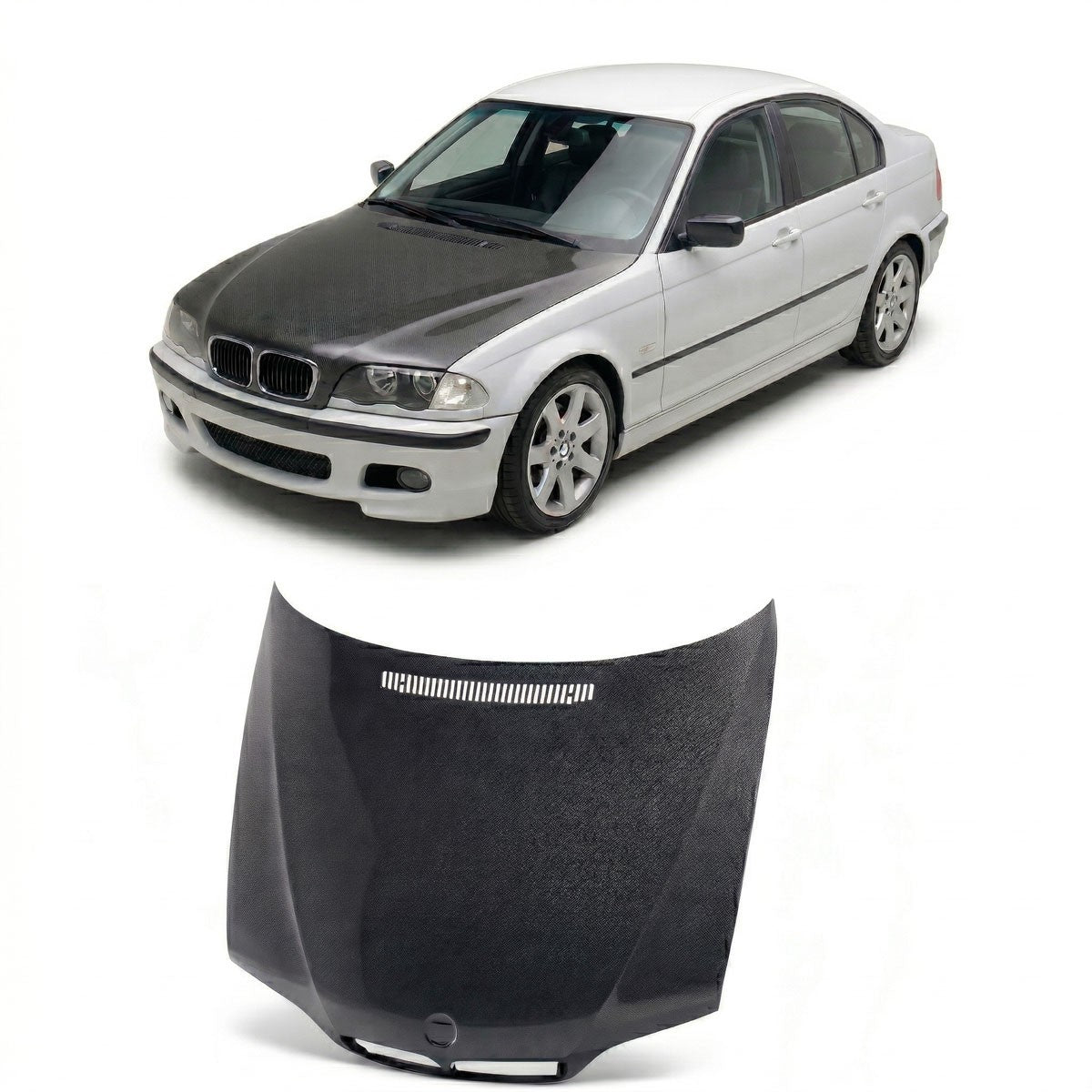 Motorhaube Sport Carbonfaser passend für BMW 3er E46 Limousine Touring 98-01