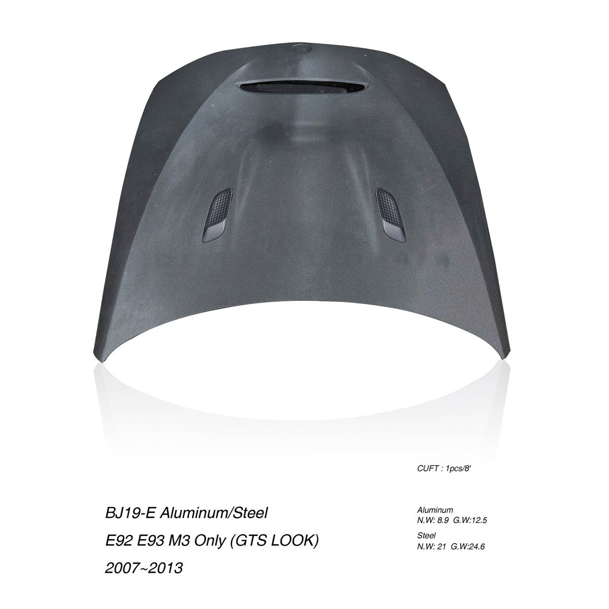 Aluminium Motorhaube mit Luftauslass passend für BMW M3 E92 E93 2006-2013