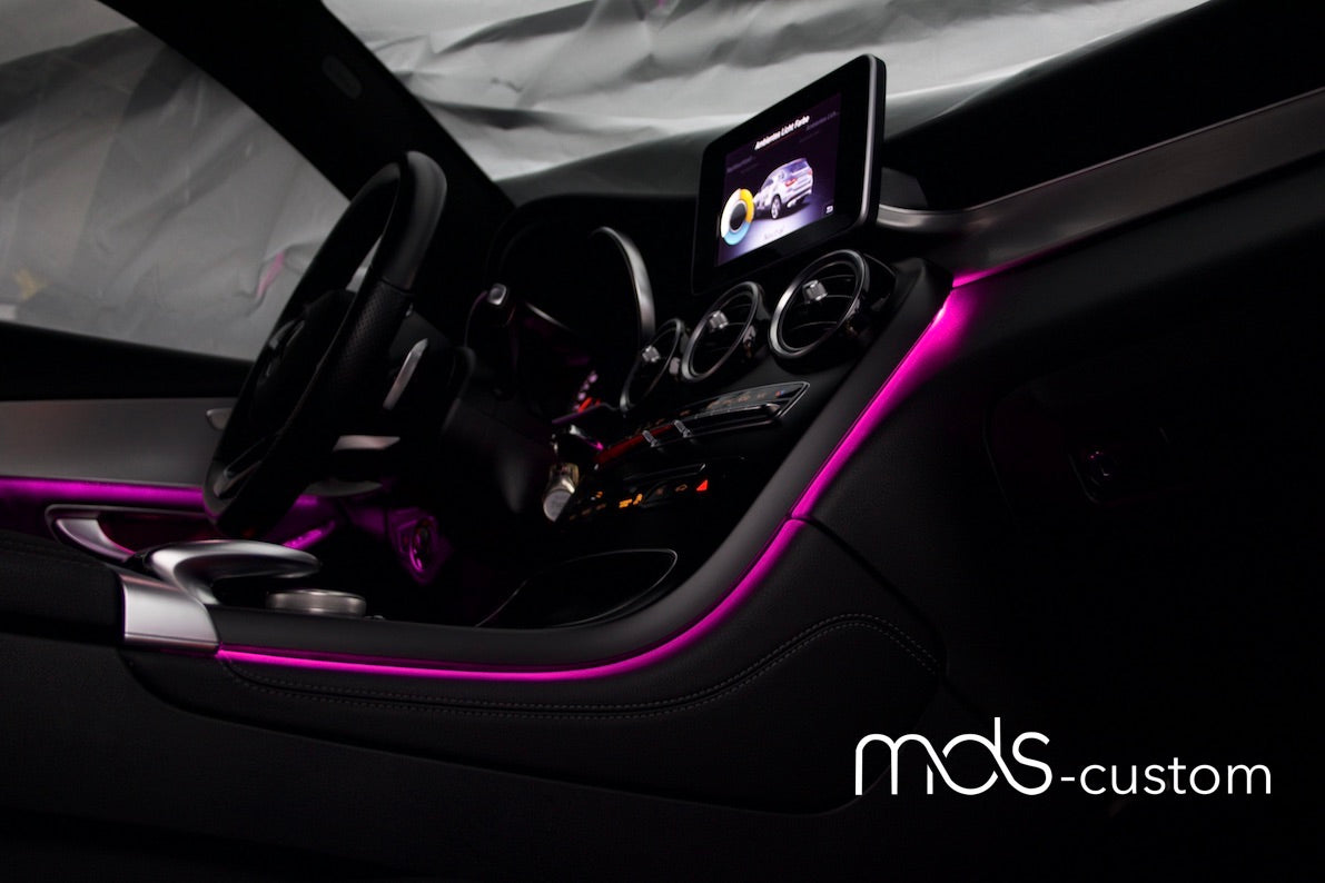 Mercedes W205 Ambientebeleuchtung 3-64 Farben – Upgrade-Nachrüstsatz für Mercedes C-Klasse