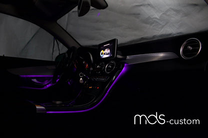 Mercedes W205 Ambientebeleuchtung 3-64 Farben – Upgrade-Nachrüstsatz für Mercedes C-Klasse