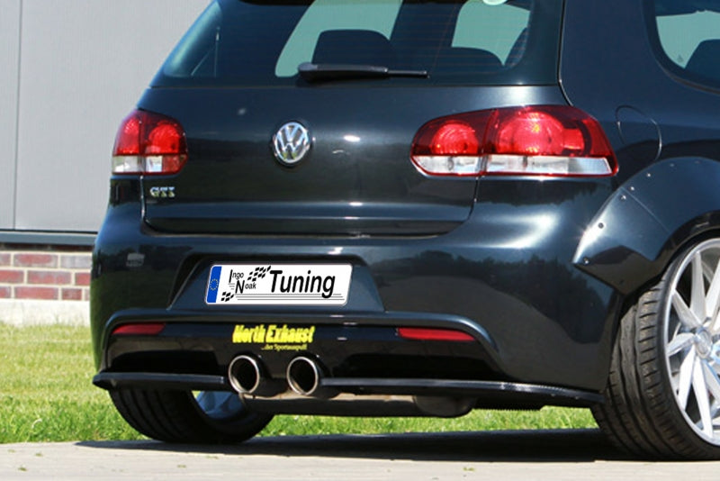 Heckansatz 2 tlg Volkswagen Golf 6R, Typ 1K Bj.: 2009-2013 Schwarz Matt