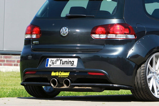 Heckansatz 2 tlg Volkswagen Golf 6R, Typ 1K Bj.: 2009-2013 Schwarz Matt
