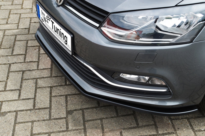 CUP Frontspoilerlippe ABS Volkswagen Polo 5, 6C ab Bj.: 2014-- Schwarz Glanz