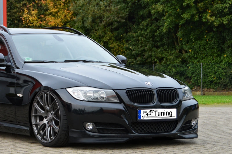 Frontspoilerecken Satz ABS BMW 3er E90/E91 Facelift Bj.: 09/2008- Schwarz Glanz