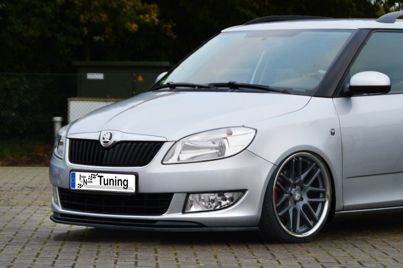 CUP Frontspoilerlippe ABS Skoda Fabia II Facelift Bj.: 2010-2014 Schwarz Glanz