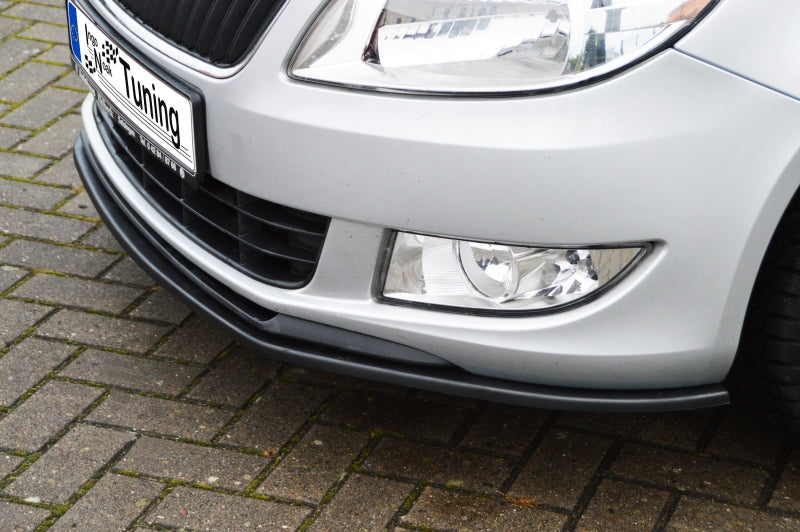 CUP Frontspoilerlippe ABS Skoda Fabia II Facelift Bj.: 2010-2014 Schwarz Matt