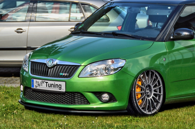 CUP Frontspoilerlippe ABS Skoda Fabia RS II Bj.: 2010-2014 Schwarz Glanz