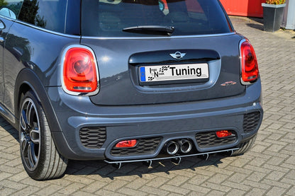 Gefräster Heckansatz Mini Cooper JCW, F55/F56 Ab Bj.:2014- Schwarz Matt