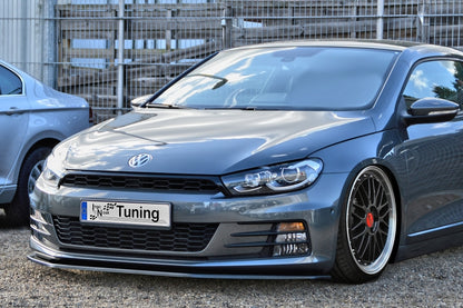 CUP Frontspoilerlippe ABS Volkswagen Scirocco Facelift Schwarz Glanz