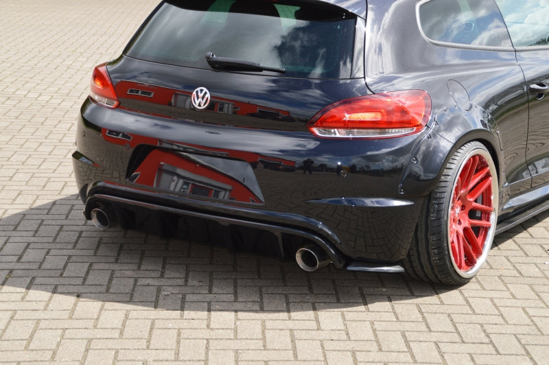 Heckdiffusor Einsatz ABS Volkswagen Scirocco R 3 Typ 13 Schwarz Glanz