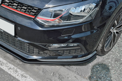 CUP Frontspoilerlippe ABS Volkswagen Polo 5, GTI, 6C Schwarz Glanz