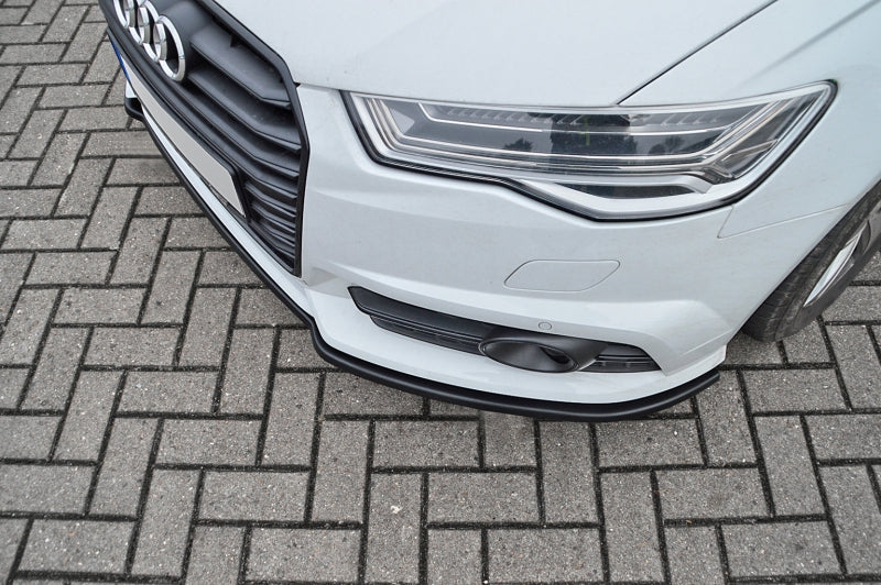 CUP Frontspoilerlippe ABS Audi A6 + S6, 4G, C7 ab Bj.: 2014- Schwarz Glanz