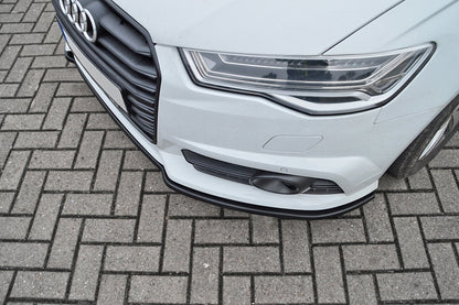 CUP Frontspoilerlippe ABS Audi A6 + S6, 4G, C7 ab Bj.: 2014- Schwarz Matt