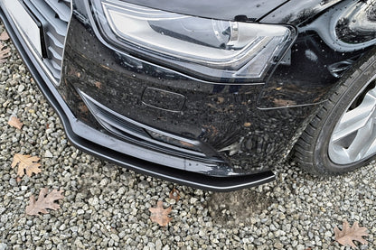 CUP Frontspoilerlippe ABS Audi A4 / B8 Facelift S-Line Schwarz Glanz