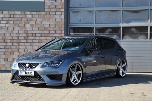 Frontspoiler Sportive ABS, 3 tlg. Seat Leon 3, 5F Bj.: 2012-2016 Schwarz Matt