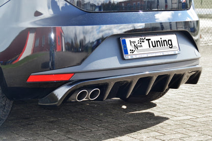 Heckansatz Heckdiffusor Seat Leon 3, 5F Bj.: 2012-2016 Schwarz Matt