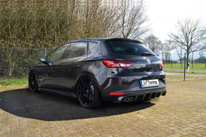 Heckansatz Heckdiffusor Seat Leon 3, 5F Bj.: 2012-2016 Schwarz Matt