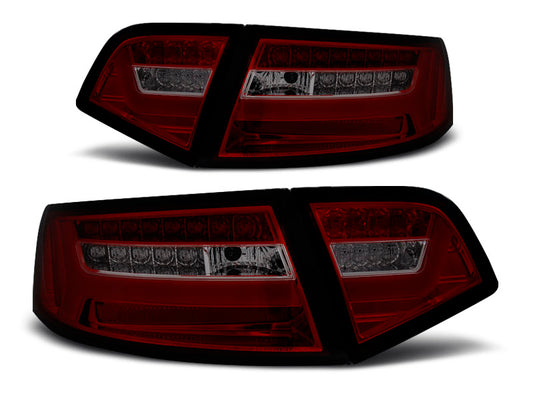 Tuning-Tec LED Lightbar Rückleuchten für Audi A6 4F (C6) Facelift 08-11 Limousine rot/rauch