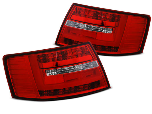 Tuning-Tec LED Lightbar Rückleuchten für Audi A6 4F (C6) 04-08 Limousine rot/klar (7Pin)
