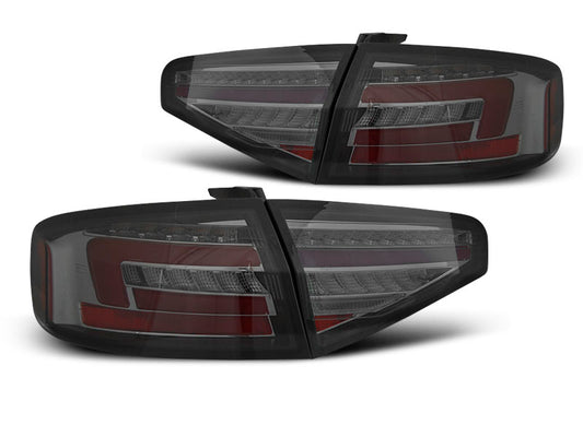 Tuning-Tec Voll LED Lightbar Rückleuchten für Audi A4 B8 Lim. 12-15 Schwarz / Dynamische Blinker