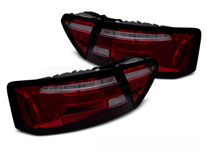 Tuning-Tec Voll LED Rückleuchten für Audi A5 Facelift 11-16 rot/rauch mit dyn. Blinker