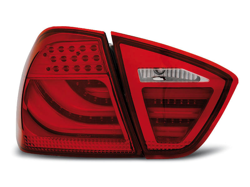 Tuning-Tec LED Lightbar Rückleuchten für BMW 3er E90 05-08 rot/klar mit LED Blinker