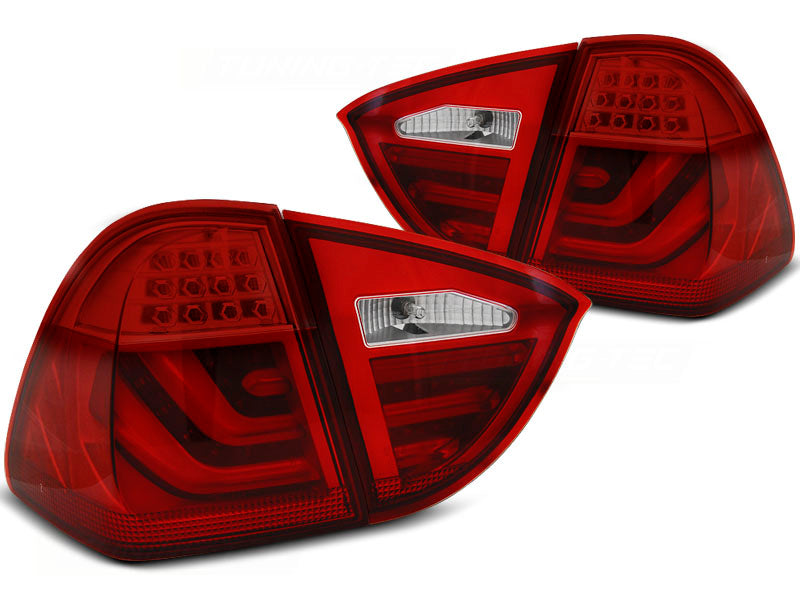 Tuning-Tec LED Lightbar Rückleuchten für BMW 3er E91 Touring 05-08 rot/klar