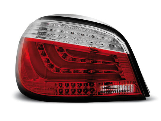 Tuning-Tec LED Lightbar Rückleuchten für BMW 5er E60 LCI Limousine 07-10 rot/klar