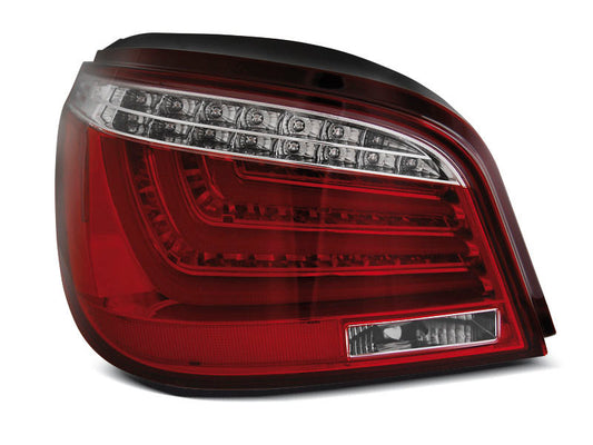 Tuning-Tec LED Lightbar Rückleuchten für BMW 5er E60 Limousine 03-07 rot/klar
