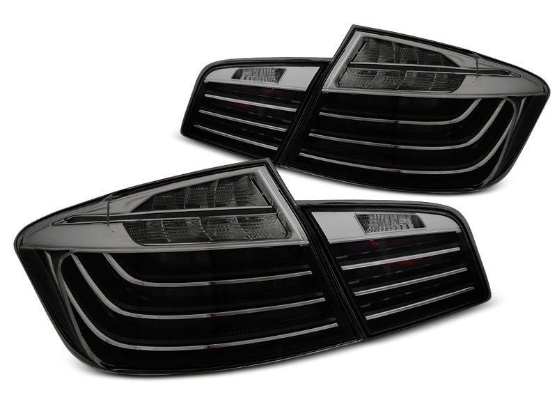 Tuning-Tec LED Lightbar Rückleuchten für BMW 5er F10 10-13 schwarz/chrom/rauch LCI Optik