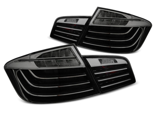 Tuning-Tec LED Lightbar Rückleuchten für BMW 5er F10 10-13 schwarz/chrom/rauch LCI Optik