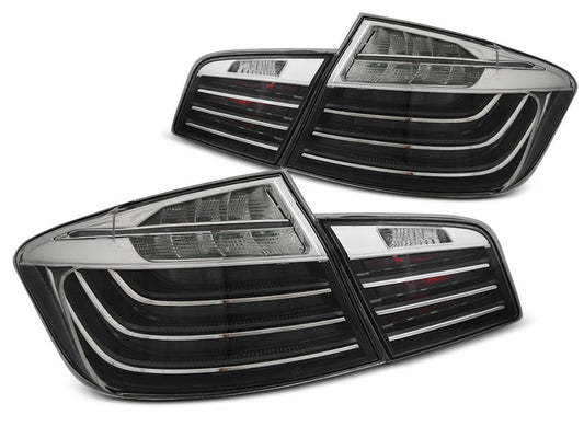 Tuning-Tec LED Lightbar Rückleuchten für BMW 5er F10 10-13 schwarz/chrom LCI Optik