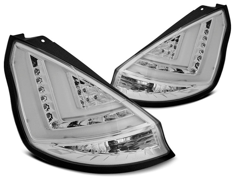 Tuning-Tec LED Lightbar Rückleuchten für Ford Fiesta MK7 08-12 chrom mit LED Blinker