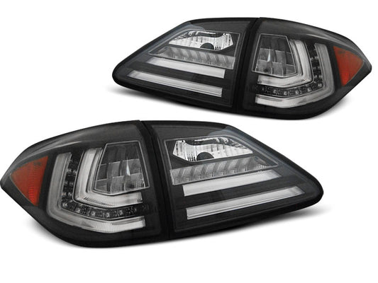 Tuning-Tec LED Lightbar Rückleuchten für Lexus RX III 350 09-12 schwarz mit dyn. Blinker